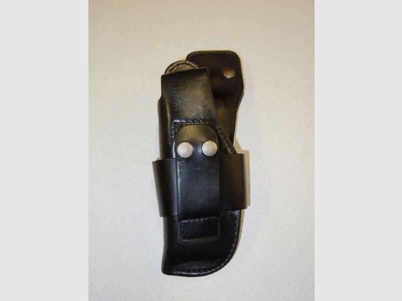 Leather holster company Höppner and Schuhmann belt - Black holster for pistol SIG SAUER P6 and P225