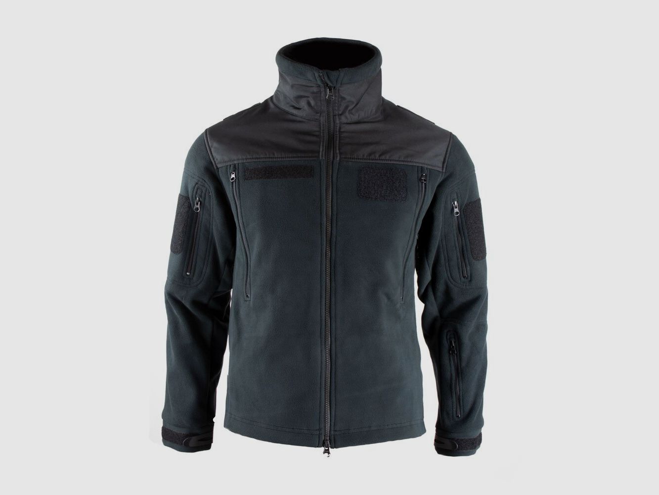 OBRAMO Fleece Jacke L Schwarz