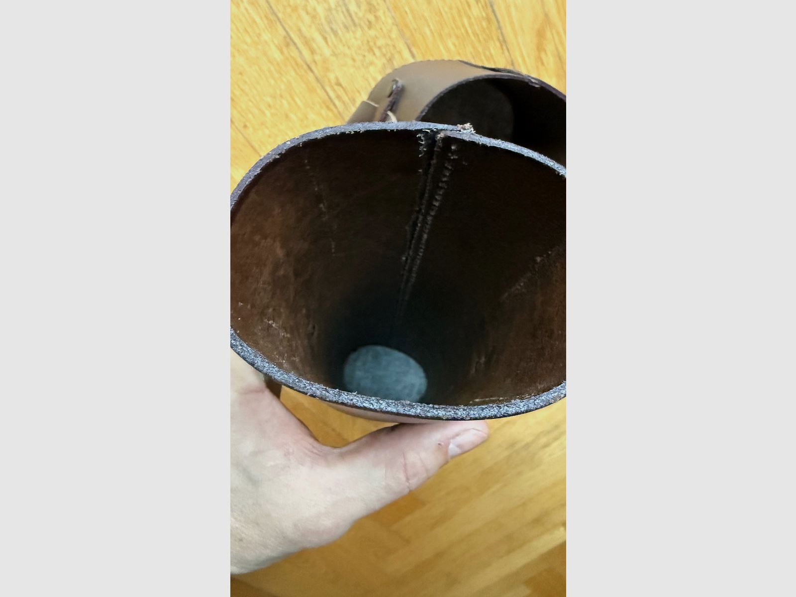 AKAH richtkijker tas, origineel, leer, 40cm