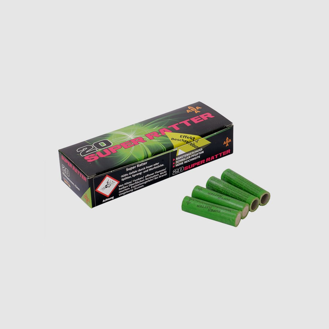 Pyro ABA Super Ratter Raketenpfeifgeschosse, 20 StĂĽck (P18)