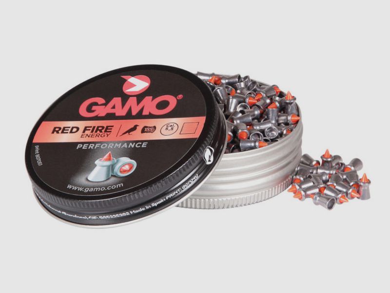 Hohlspitz Diabolos Gamo Red Fire Performance Kaliber 5,5 mm 1,0 g glatt rote Spitze 100 StĂĽck