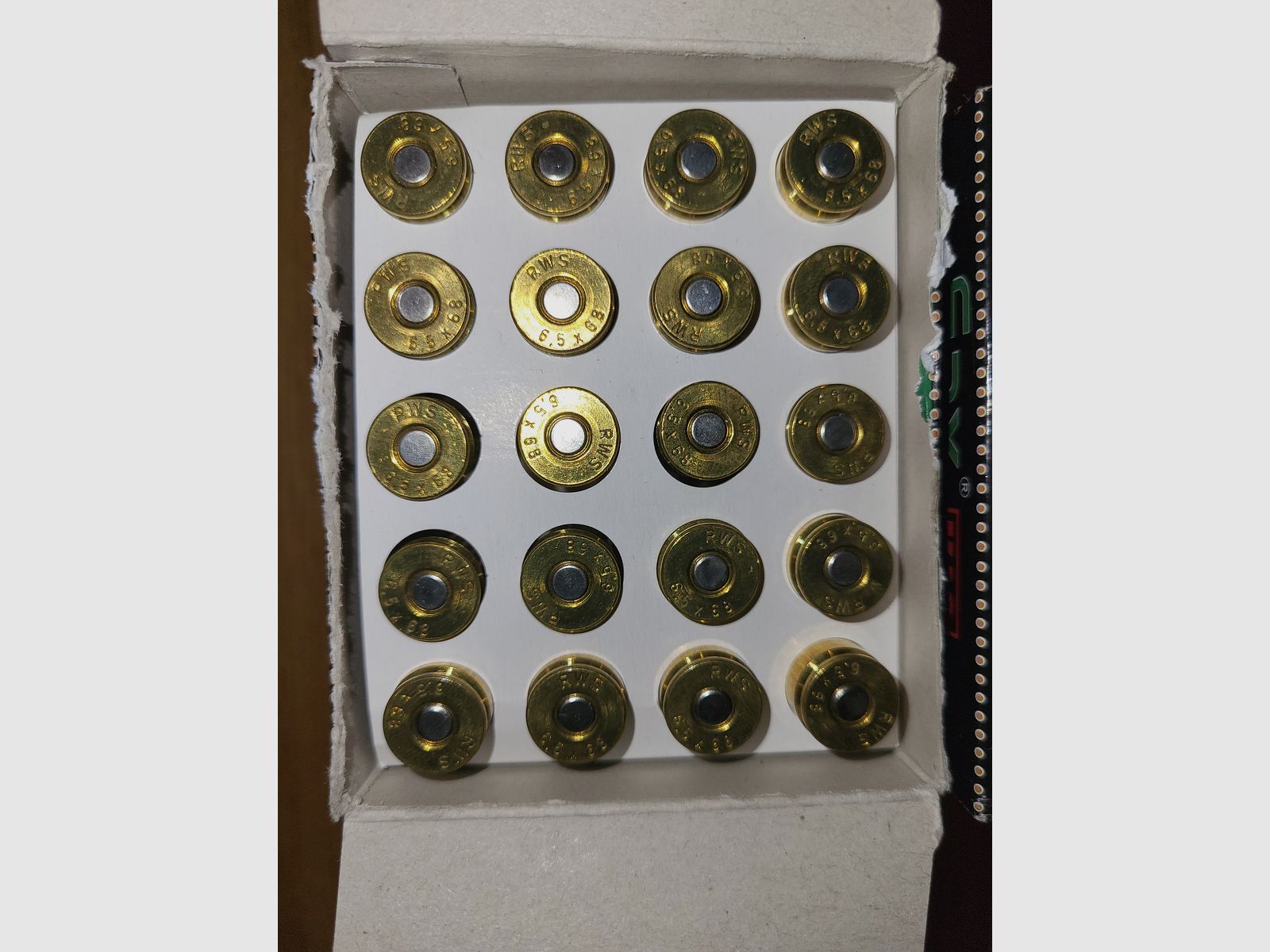 45 disparos 6,5x68 KJG-SR SAX/RWS sin plomo