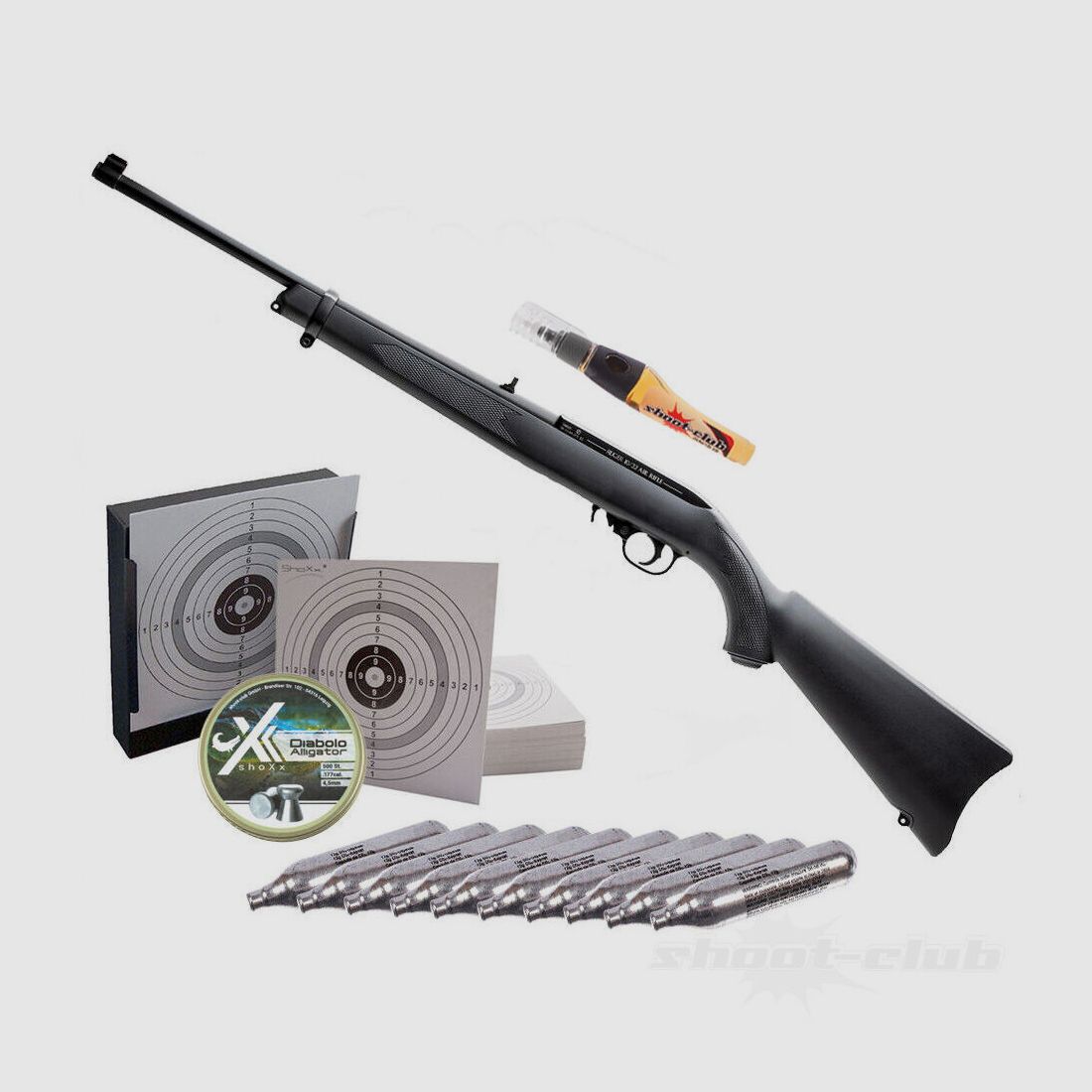 Ruger	 Ruger 10/22 CO2 Gewehr 4,5mm Diabolos im Set