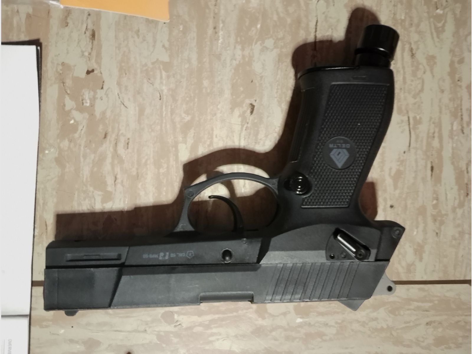 Delta Six MPB-50 CO2 pistol RAM marker cal .50 paintball gun with accessories rubber balls steel core balls 2nd magazine new!