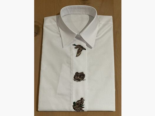 Wallmann Bluse «Enten« in Weiss