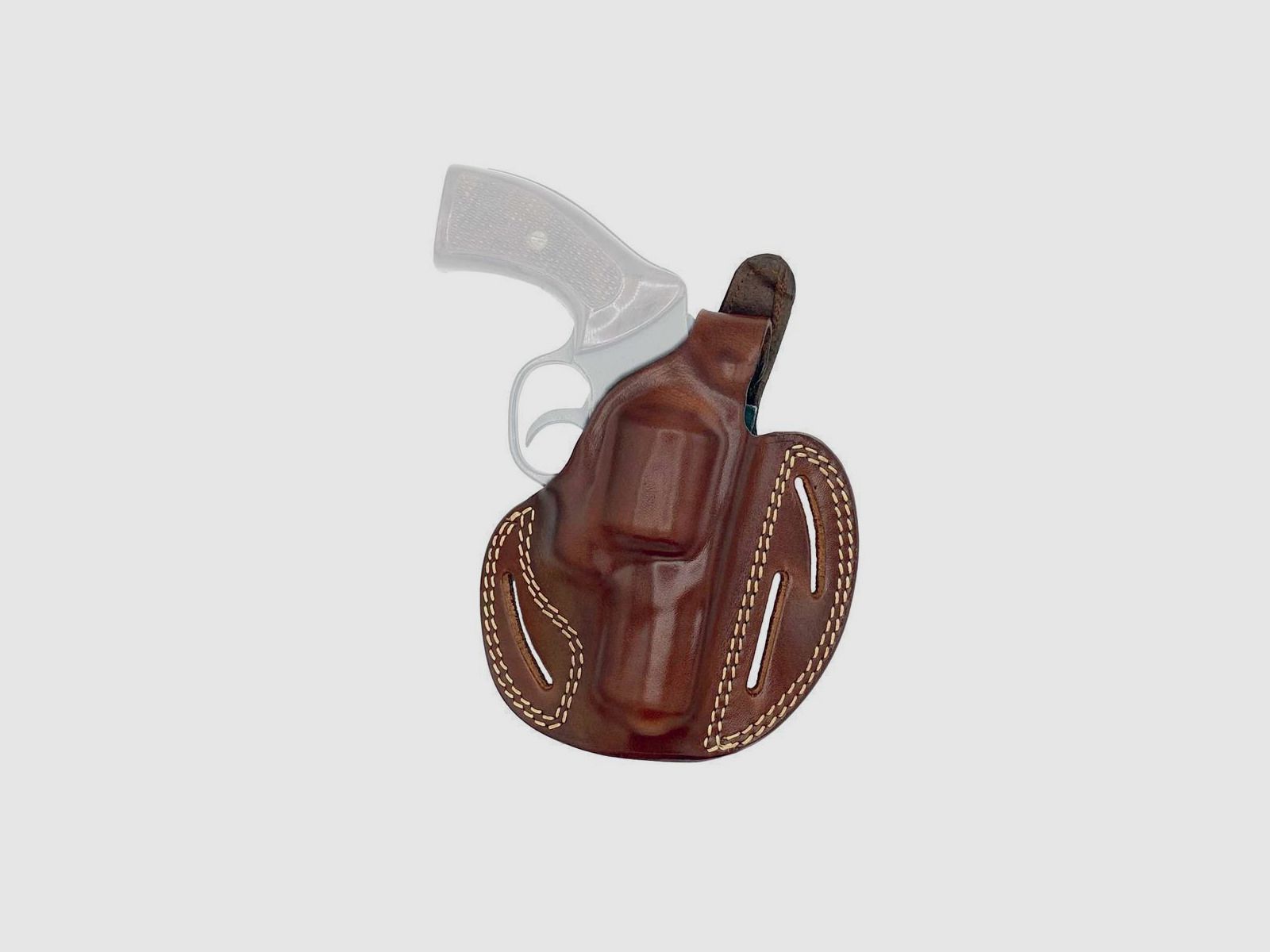 Pancake Holster mit zwei Tragepositionen 2"-2 1/8" J-Frame S&W 31/34/36 Chief Special/37/442/60,HW 37/88,Röhm RG59 Braun Linkshänder