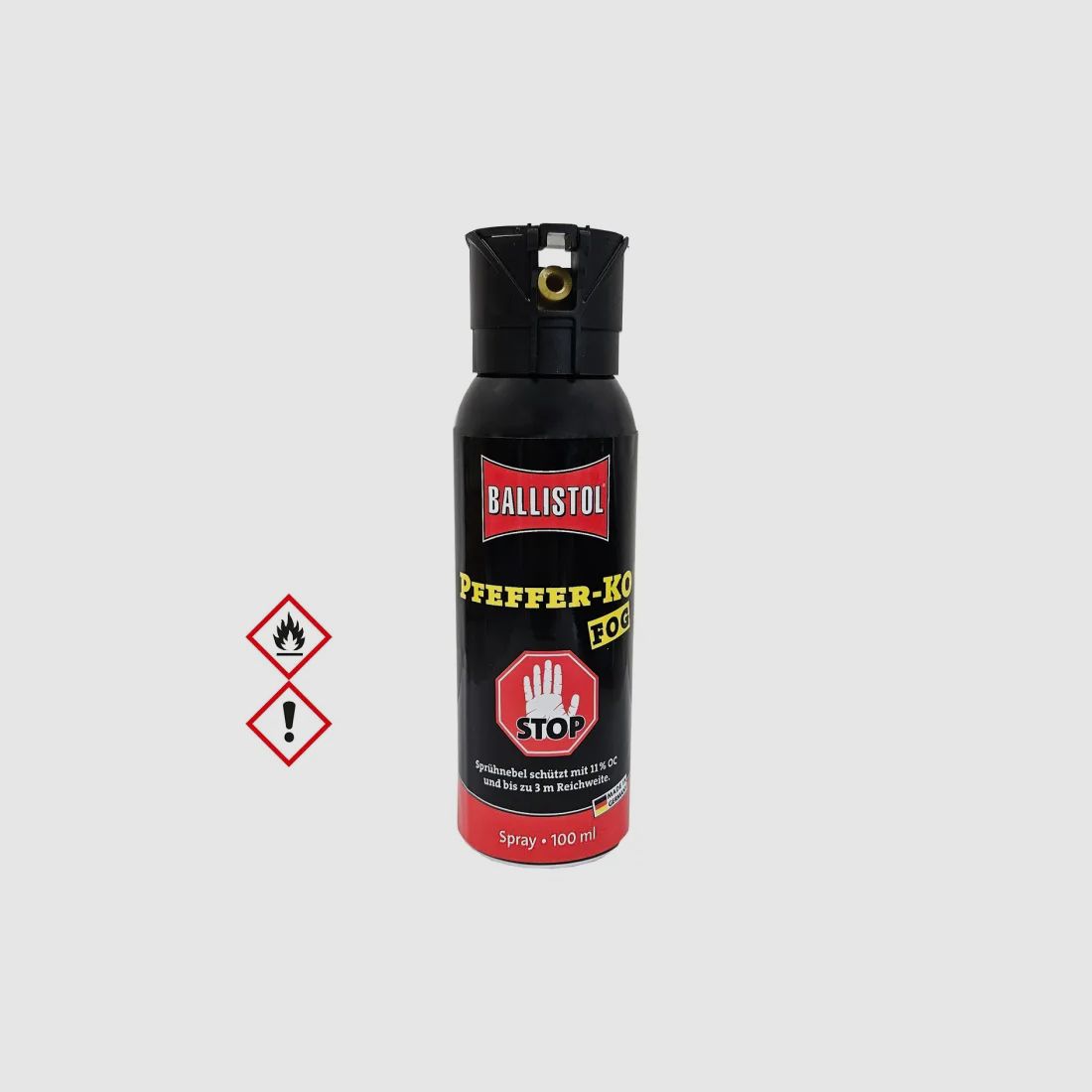 Pfefferspray K.O. FOG Sprühnebel – 100ml - 11 % OC / 2,5 Mio. Scoville