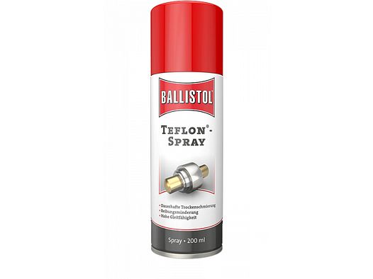 Ballistol Teflon Spray #25600 | 200ml > sauber Trockenschmierung für Lager, Rollen, Bahnen, Schienen