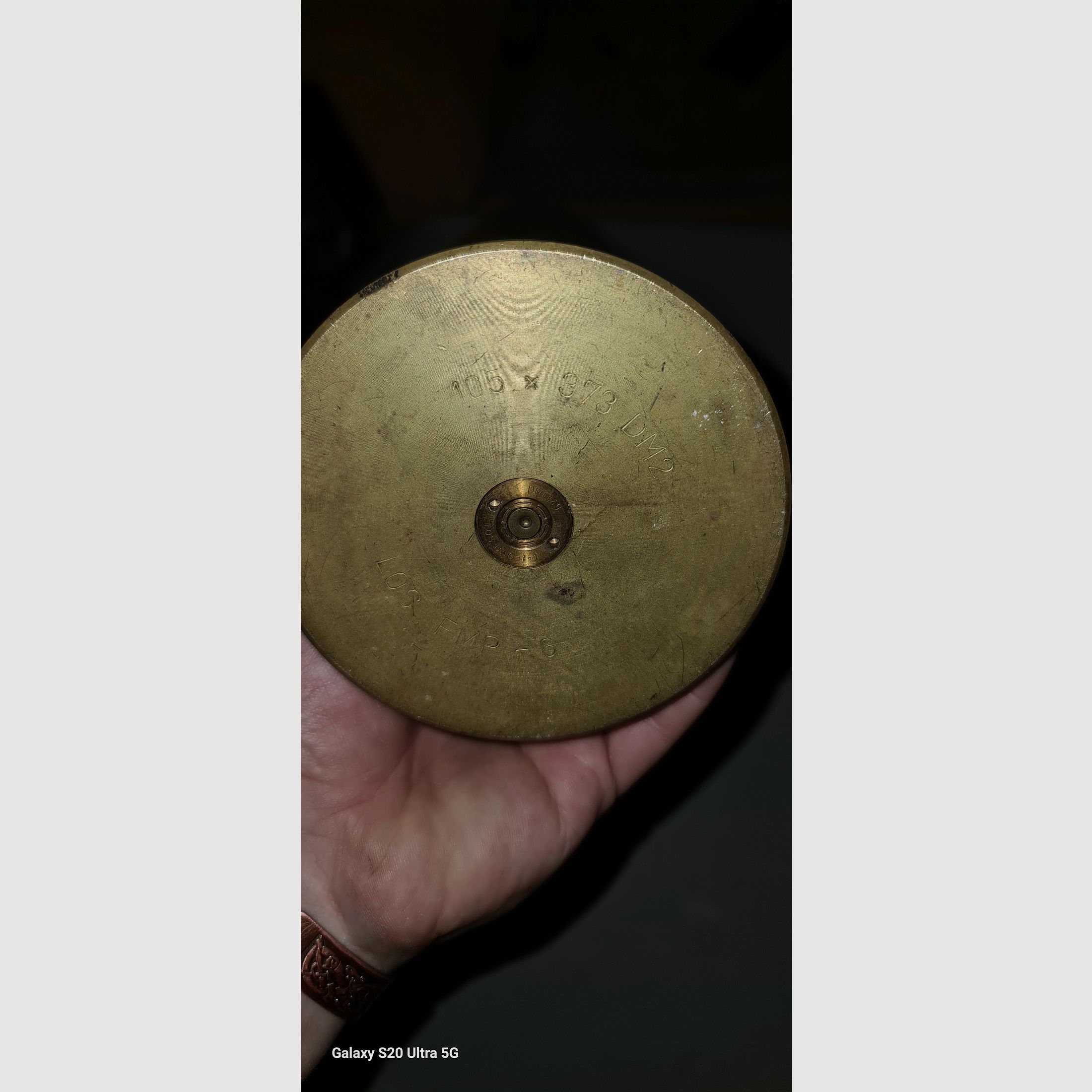 GESCHOSS PANZER FLAK ARTELLERIE 105 x375 DM2 ENTMILITARISIERT 