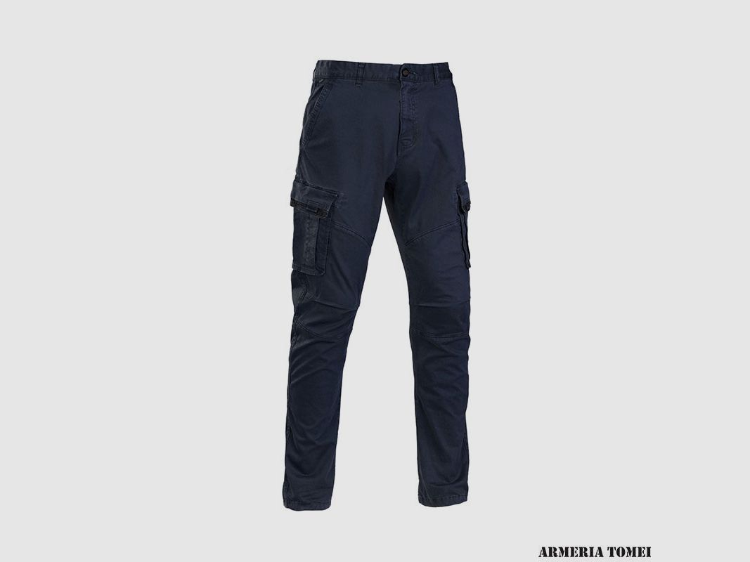 PANTALON – DEFCON 5 – LANGE CARGO-HOSE NAVY BLAU MELANGE, Bild 1 von 2