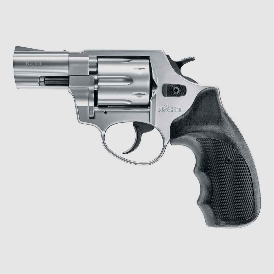 Revolver à blanc Röhm RG 89 en ensemble complet ! 123 coups )mm / 17x poivre 9mm / 7x Flash Defence 9mm / étui