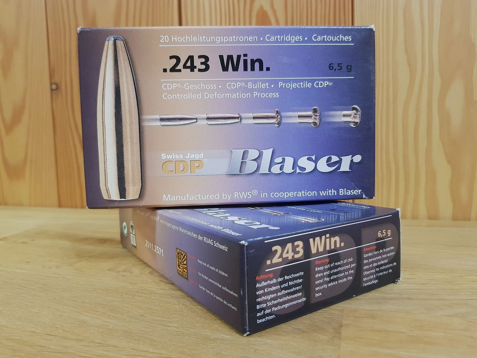 BLASER MUNITION Kal. 243 Win. 6,5 CDP 100 GR