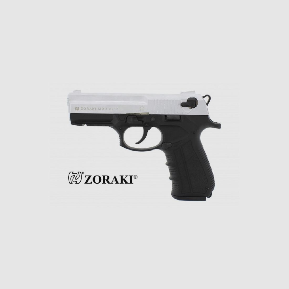 Buchner Zoraki 2918 matte chrome 9mm PAK gas & signal weapons