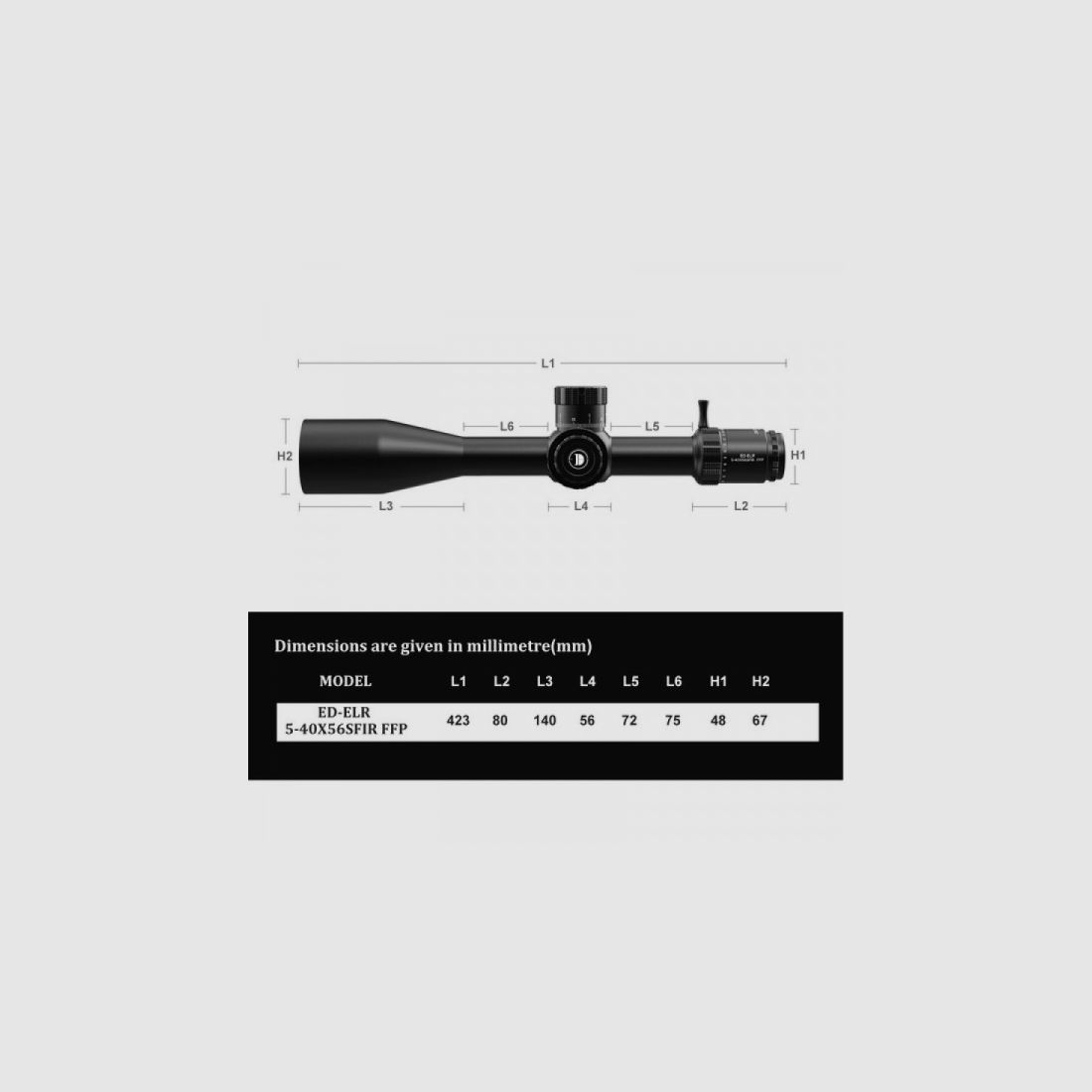 Discovery Optics Zielfernrohr FFP 35mm 5-40x56SFIR -Zero Stop- NEUWARE / ZURZEIT NUR HIER ERHÄLTLICH, Bild 3 von 5
