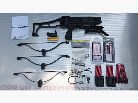 Repetier Armbrust Vlad Set *neuwertig* 3 Bögen 39 Pfeile Red Dot
