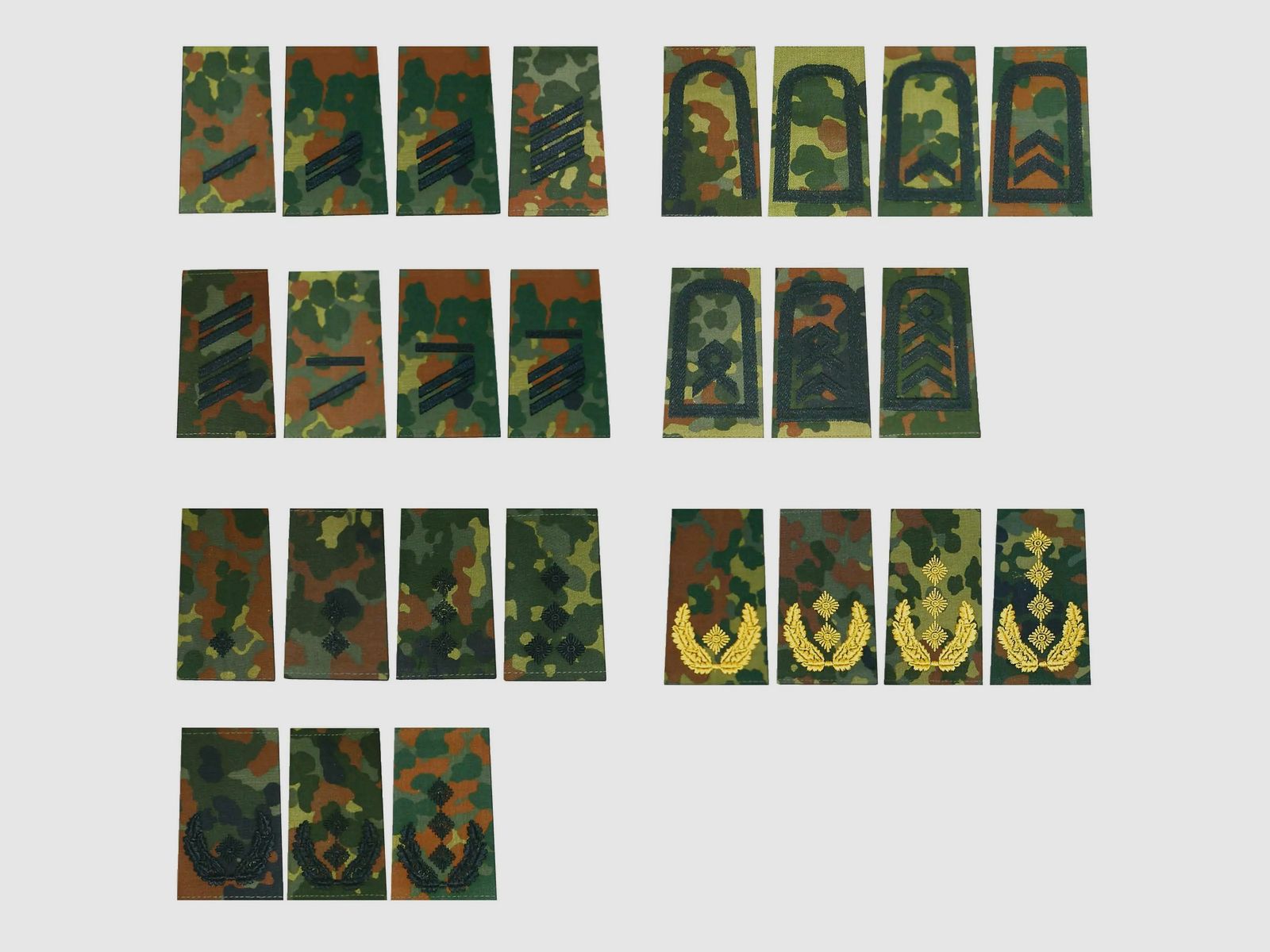 Unbekannt BW Rangabzeichen Heer Klett Flecktarn