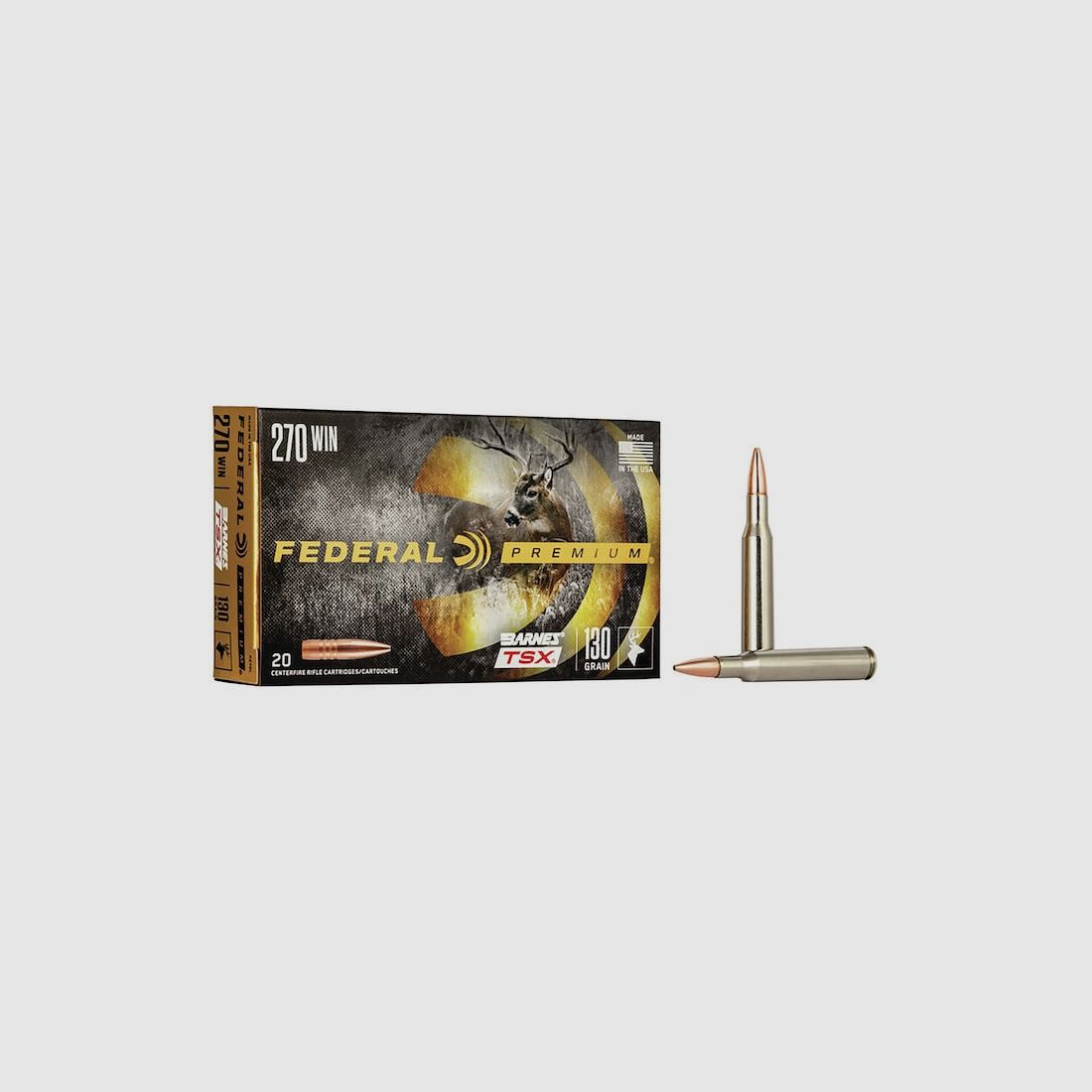 Federal Premium Barnes TSX .270 Win. 130GR HP 20 Patronen
