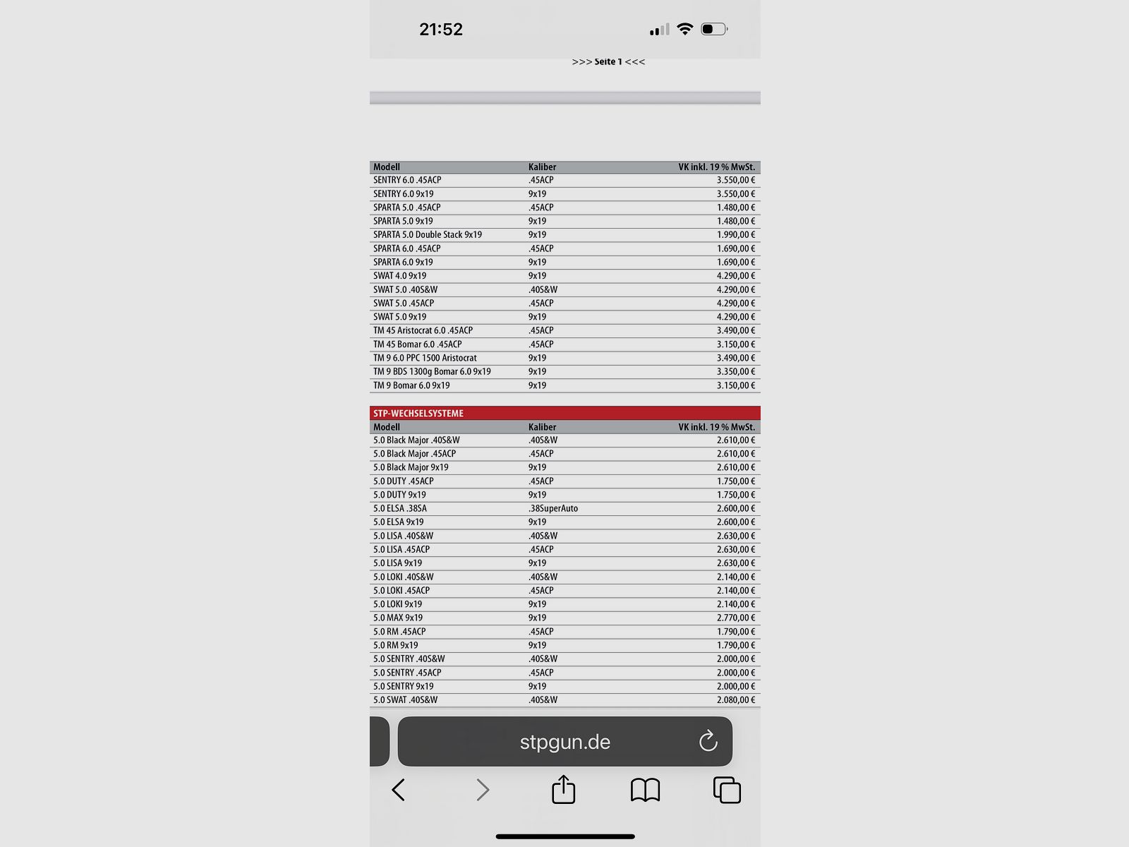 Pistol Prommersberger Sparta 6.0 9x19 safe weapon