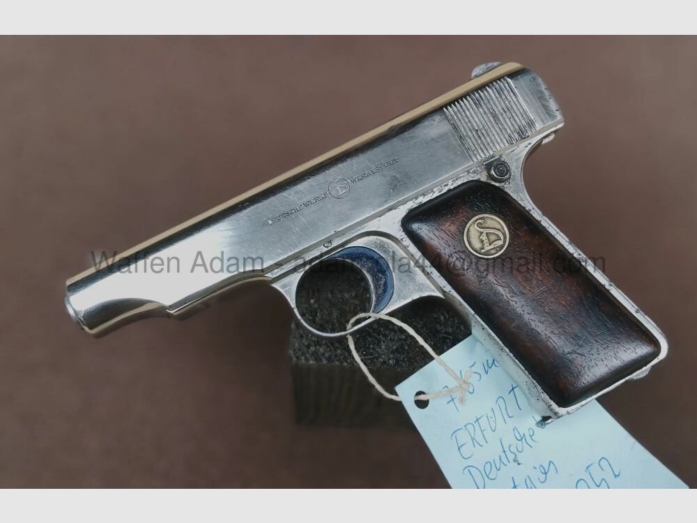Ortgies, Deutsche Werke Erfurt pistolet kieszonkowy, zdjęcie 4 z 4