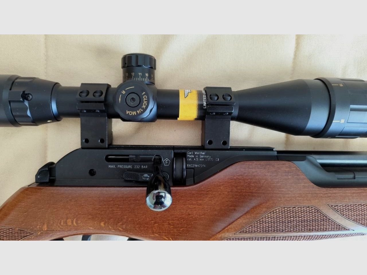 Walther Rotex RM8 z lunetą BSA 4-16x44AOEYS