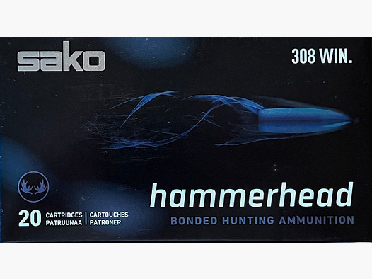 Sako Hammerhead .308Win Bonded Soft Point 180grs - 20 Schuss