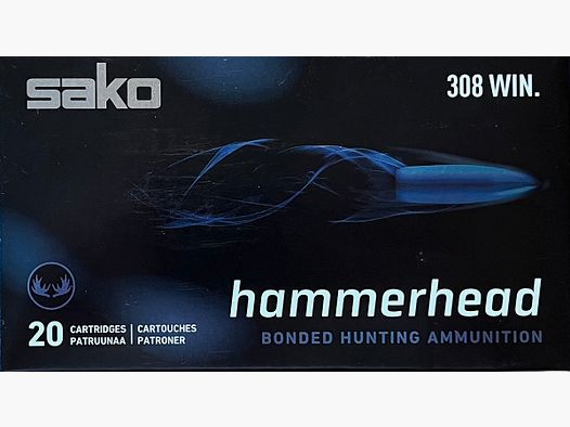 Sako Hammerhead .308Win Bonded Soft Point 180grs - 20 disparos