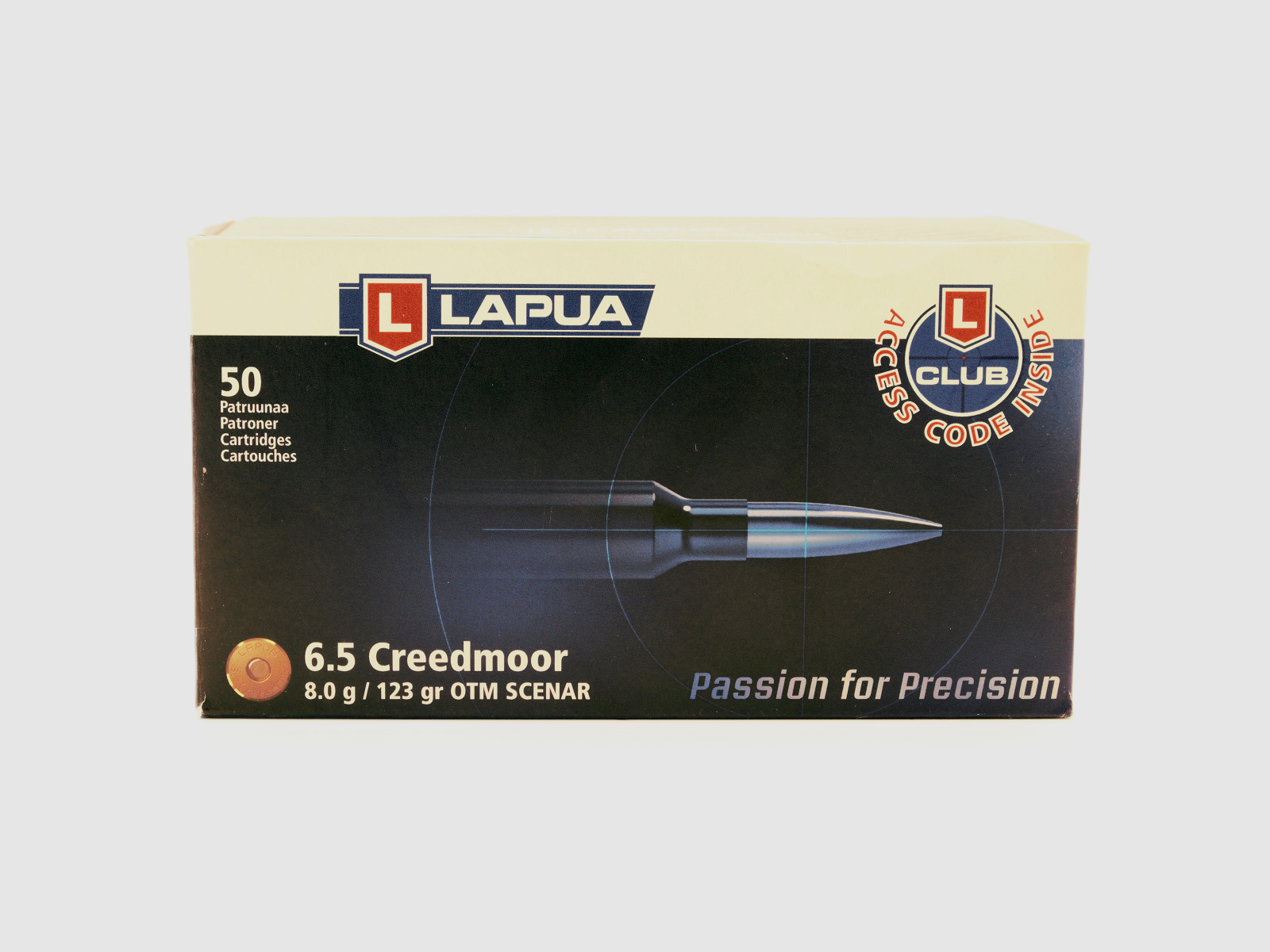 LAPUA 6.5 CREEDMOOR 123 GR OTM SCENAR