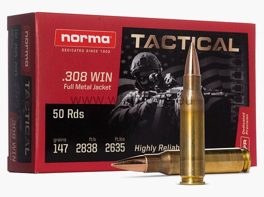 Norma Tactical .308Win 150grs. / 9.5g Norma Tactical .308Win 150grs. / 9.5g