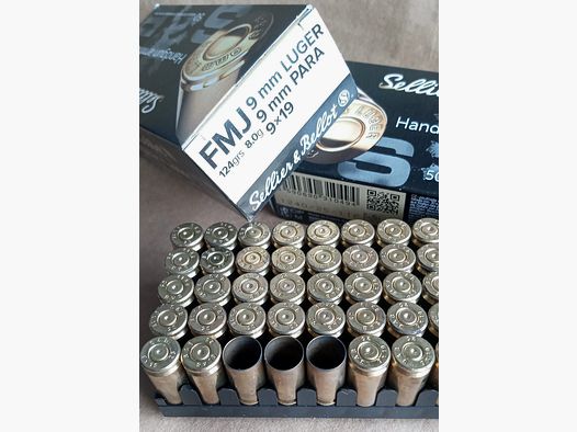 Hülsen 9mm Luger S&B 9x19 mm °°°°°°°°°°°°°°°°°°°°°°°°°°°°°°
