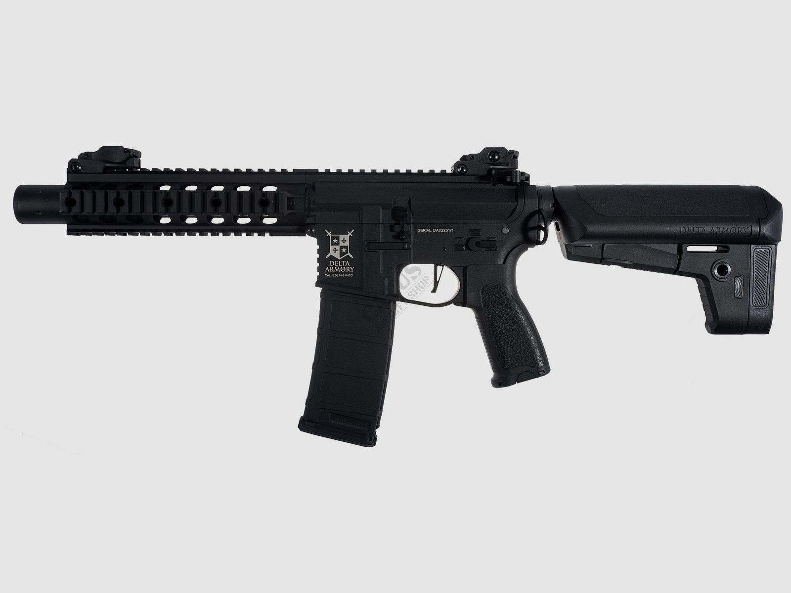 AR15 SilentOps 8 Zoll BRAVO Delta Armory Schwarz S-AEG Airsoft Gewehr Frei ab 18 Jahren
