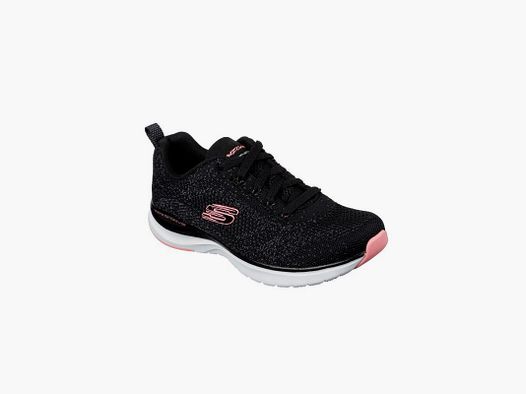 Skechers Damen Sneaker Ultra Groove Schwarz / Pink 36