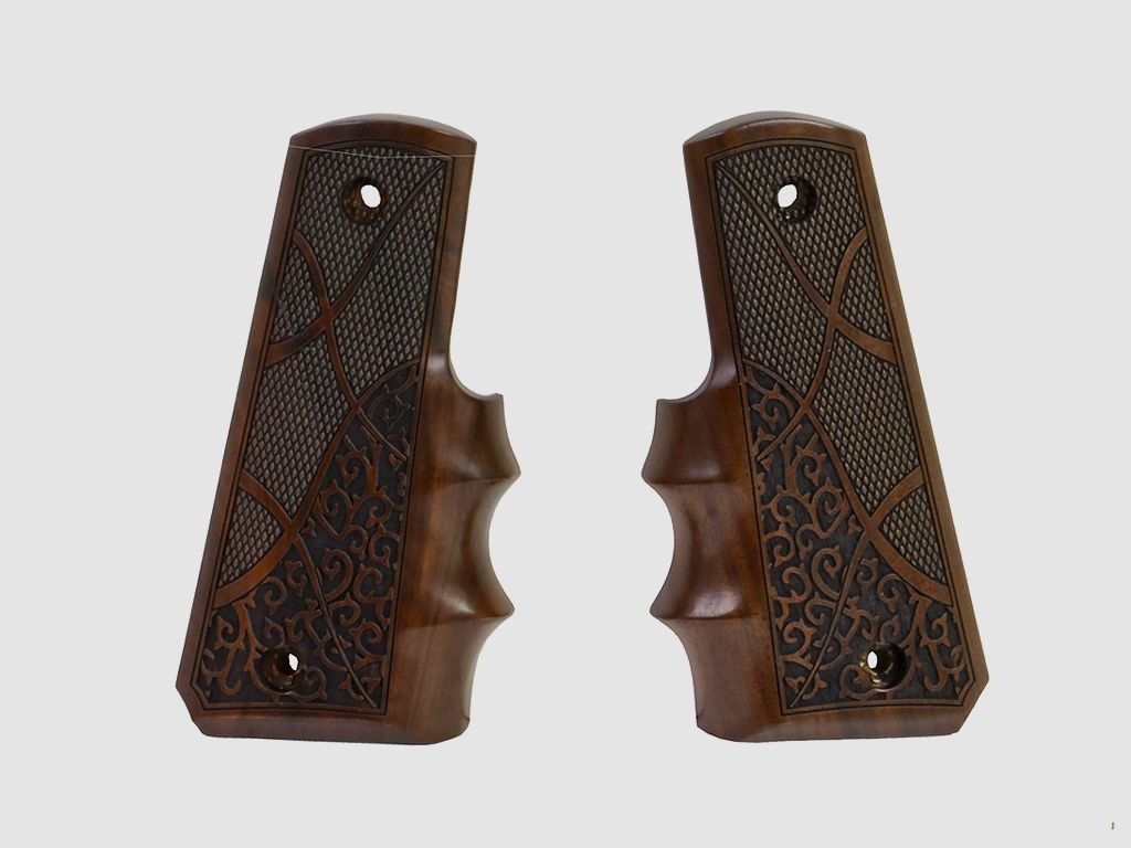 Combat Holzgriffschalen fĂĽr Luftpistole Weihrauch HW45, Fischhaut - Ornamente