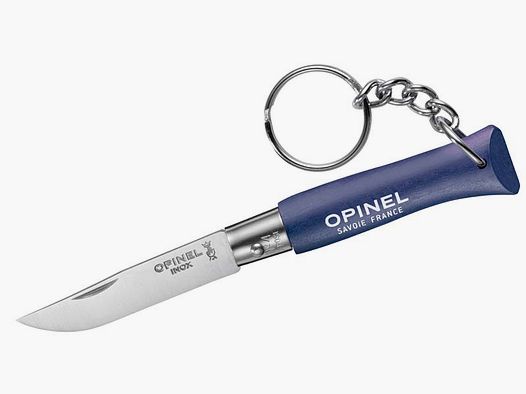 Opinel Messer COLORAMA No 04, blau, rostfrei, inox, Schlsselanhnger