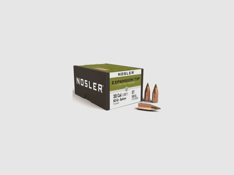 Nosler Geschoss .30/.308 E-Tip 110GR Tipped Boat Tail 50 Stück