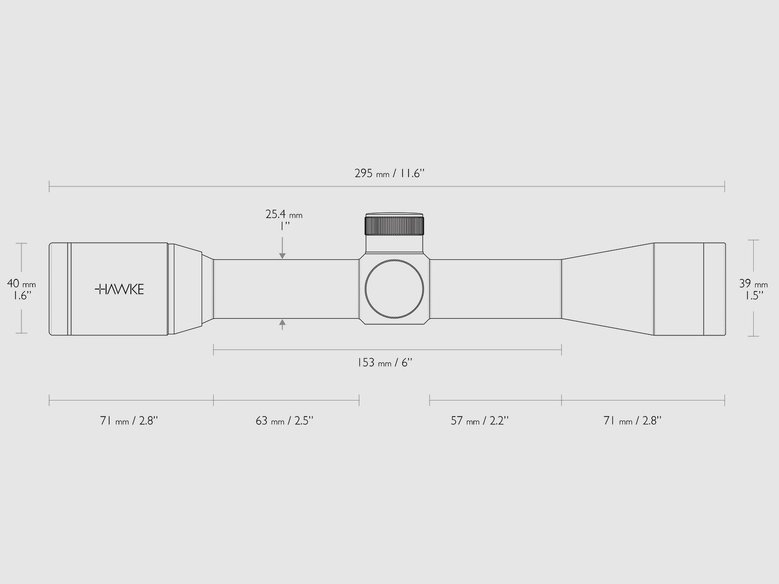 HAWKE 14100 Zielfernrohr Vantage 4x32 mit 30/30 DUPLEX Absehen Wasserdicht