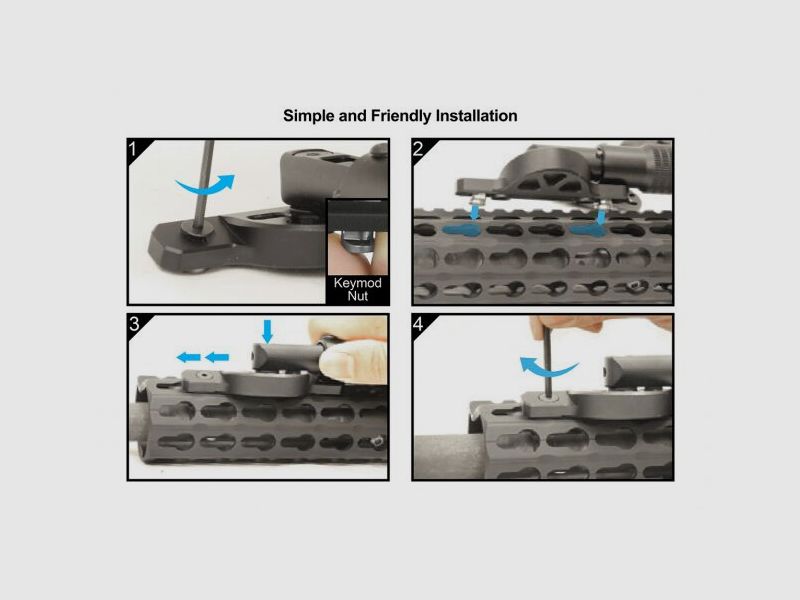 UTG Zweibein Recon Flex Bipods KeyMod 203 - 300 mm