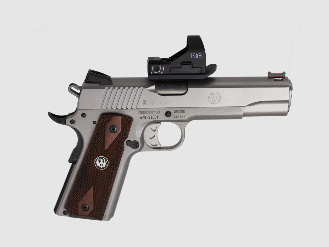 Ruger SR1911 „Prescott AZ“ Kal. .45 ACP – Edelstahl + Red Dot TSX6, Bild 1 von 8