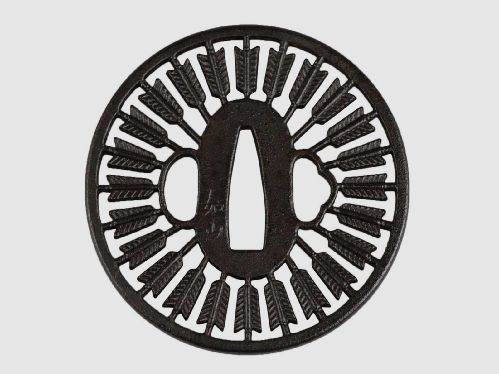 Tsuba aus Japan Yaguruma Pfeilrad