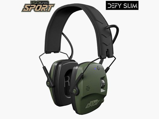ISOTUNES Sport 37615001 Defy Slim Gehörschutz in grün mit Bluetooth