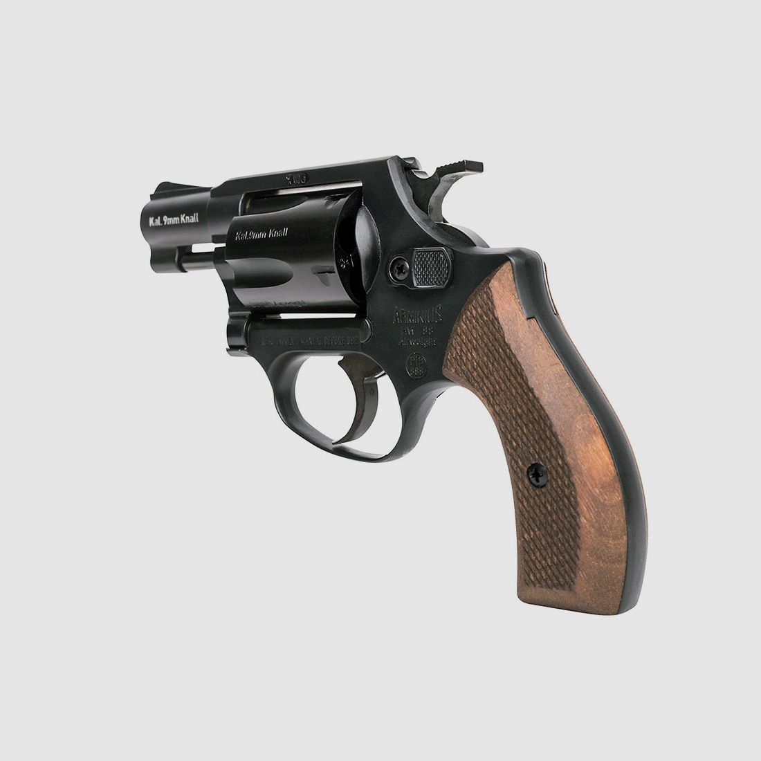 Schreckschuss Revolver Weihrauch Arminius HW 88 Super Airweight schwarz Holzgriffschalen Kaliber 9 mm R.K. (P18)