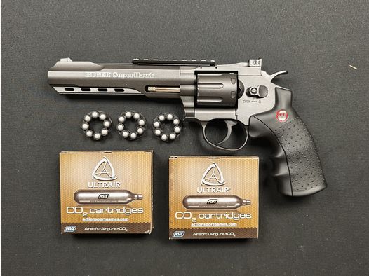 Ruger Airsoft Revolver Super Hawk 6" CO2 like new incl. CO2 cartridges