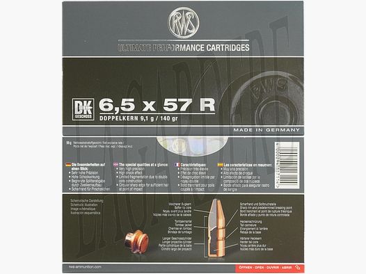 RWS DK 9,1G/140 GRS(CARTOUCHE A BALLE)