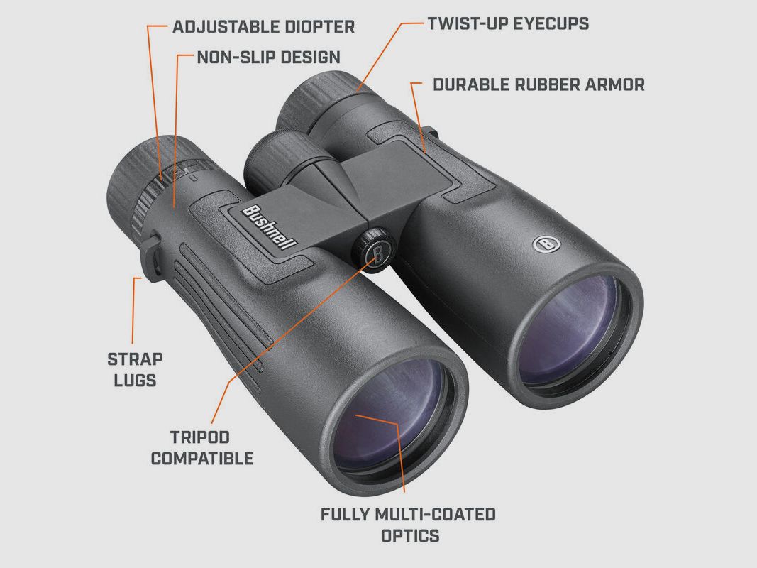 Bushnell Fernglas Legend 10x50mm, schwarz, FMC, BAK4, IPX7, Dach Prismen