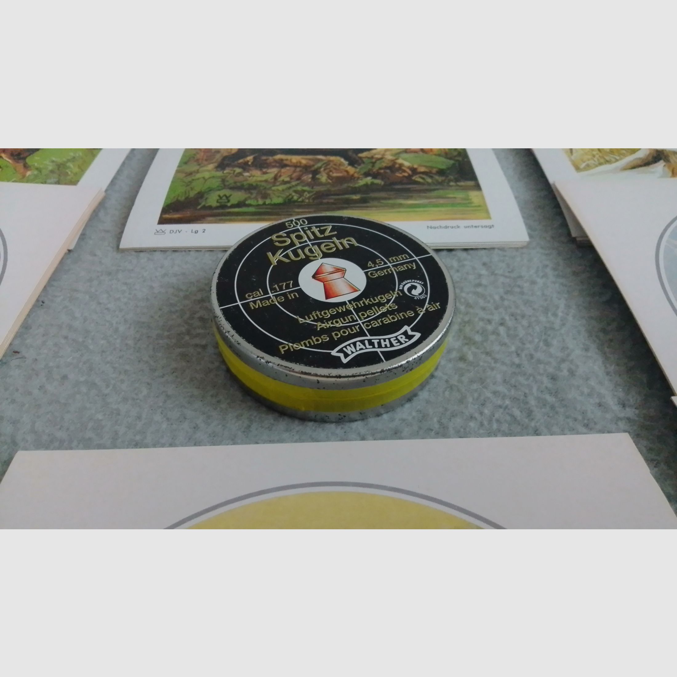 4,5mm Kupfer Spitzkopf Diabolos, Zielscheiben 14x14 (NEU) für Luftgewehr / Luftpistole