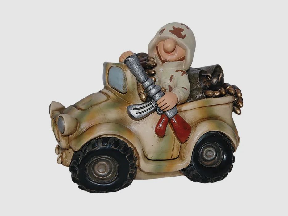 Fun Division Żołnierz Samochód terenowy Skarbonka Wzór pustynny FDD4