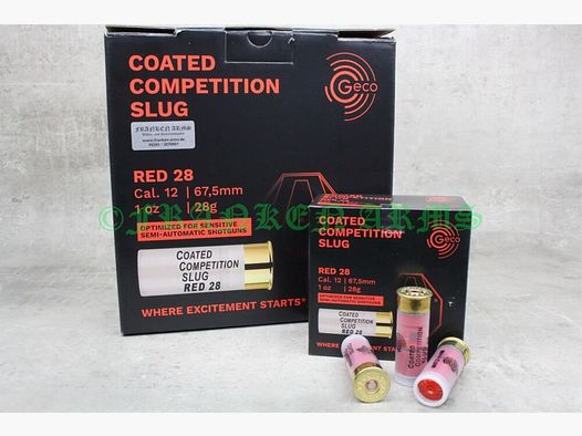 GECO Coated Competition Slug ROUGE 12/67,5 28g 100 pièces