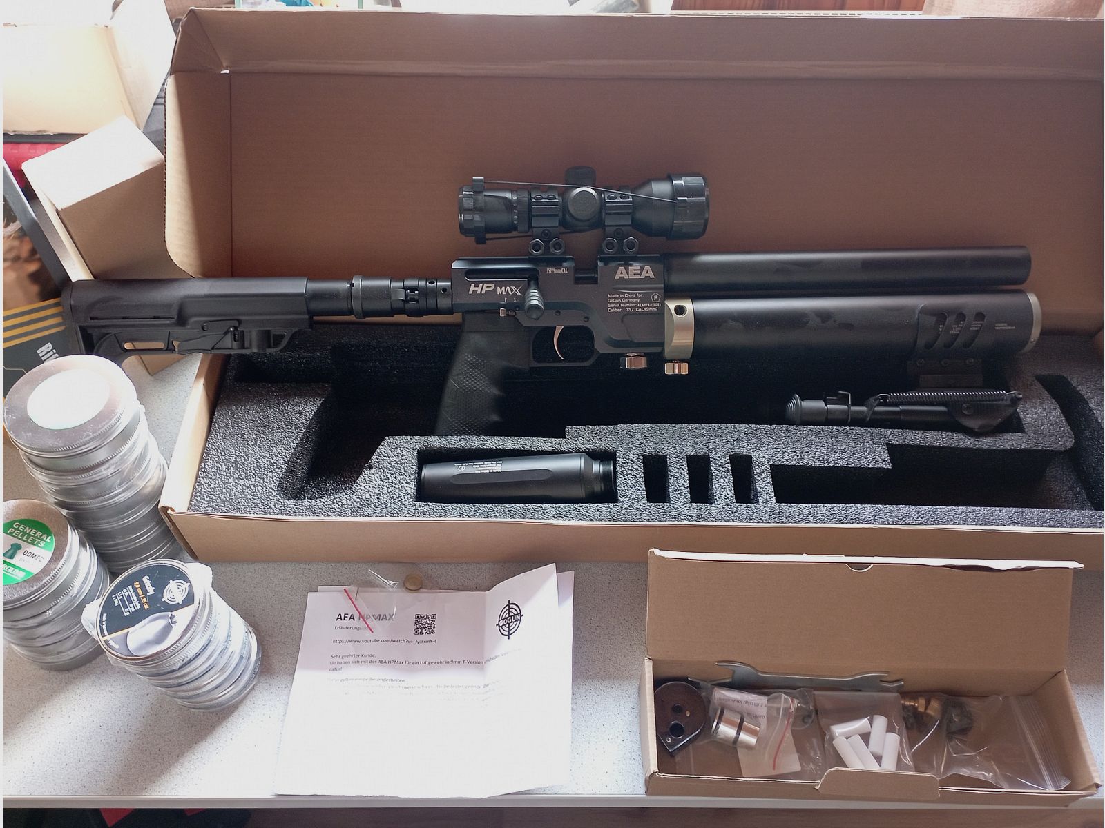 Luftgewehr AEA HPMAX MK1 F-Serie 9mm