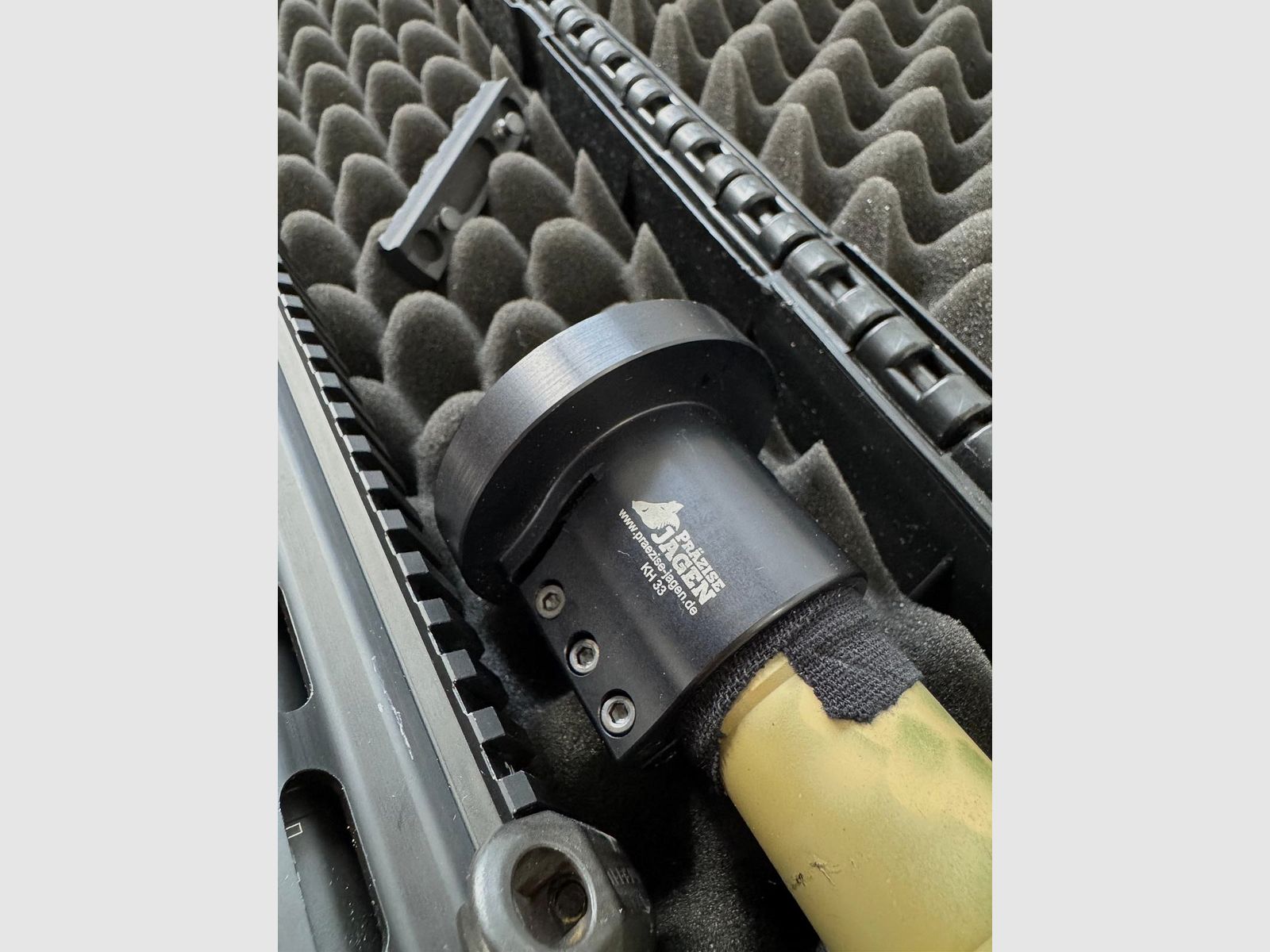 HK MR 223 - 11 inches including B& T Rotex silencer & FALKE LPVO 1-8 x 24 / Precision Hunting adapter - Night vision attachment device