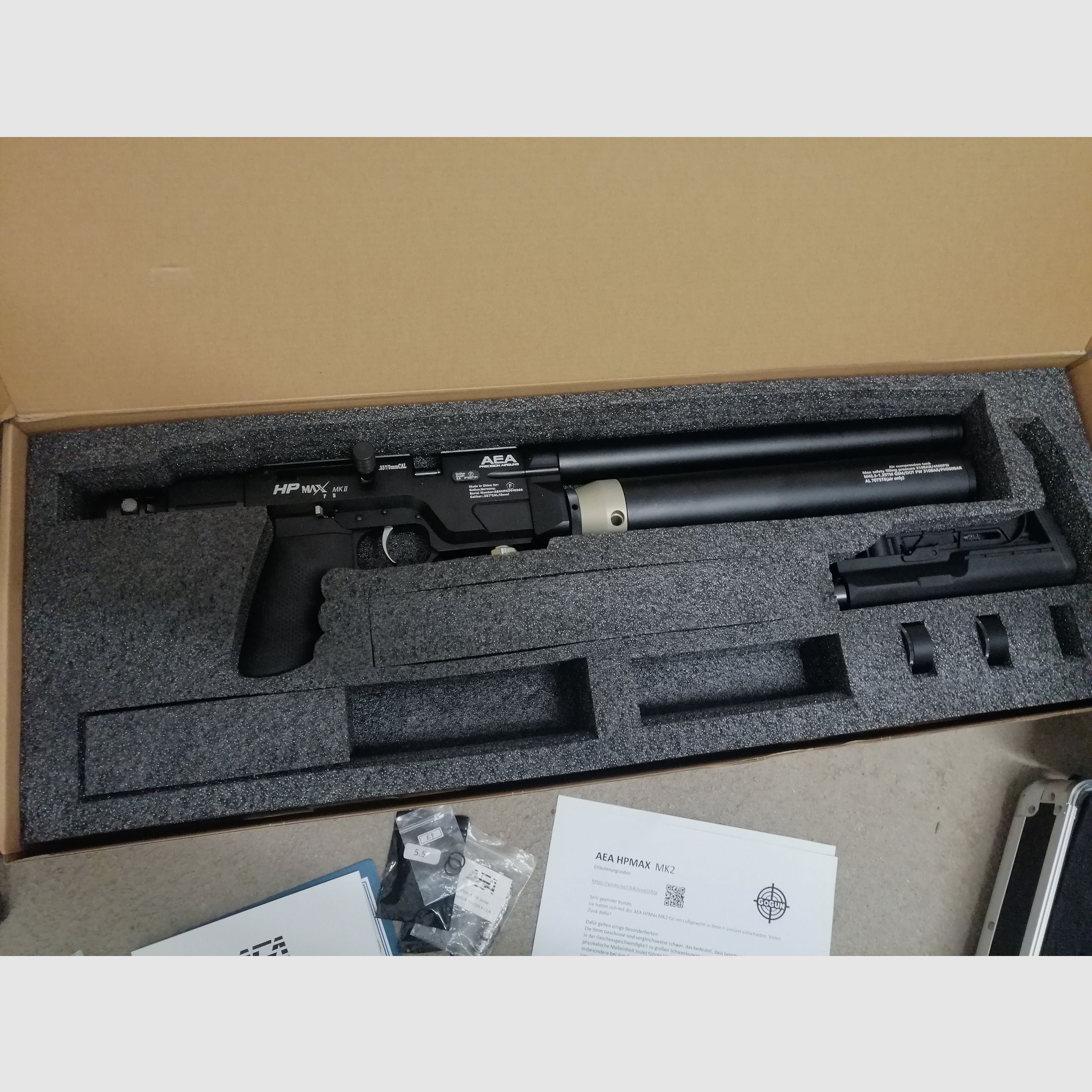 HP Max Mk2 mit Waffenkoffer und ca. 500 Slugs 