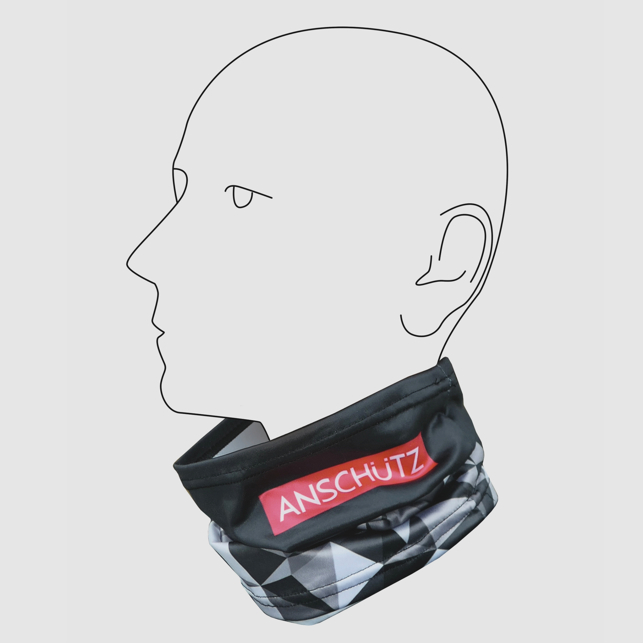 Anschütz 015501 Anschütz Multifunktionshalstuch Scarf Camouflage Grey